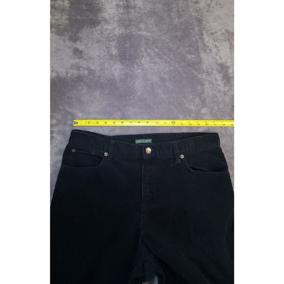 Ralph Lauren Jeans Co Sz 12 Womens Corduroy Pants Black Vintage C26-43 - Picture 5 of 10